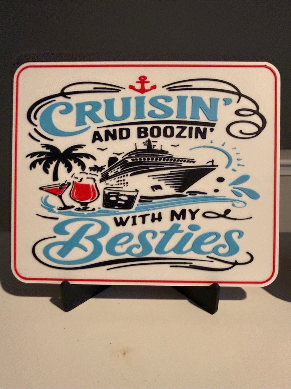 Cruisin' & Boozin' With My Besties Cruise door signs - Picture 3 of 4